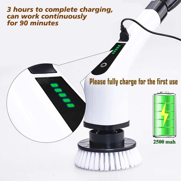 9 in 1 Cordless Spin Scrubber